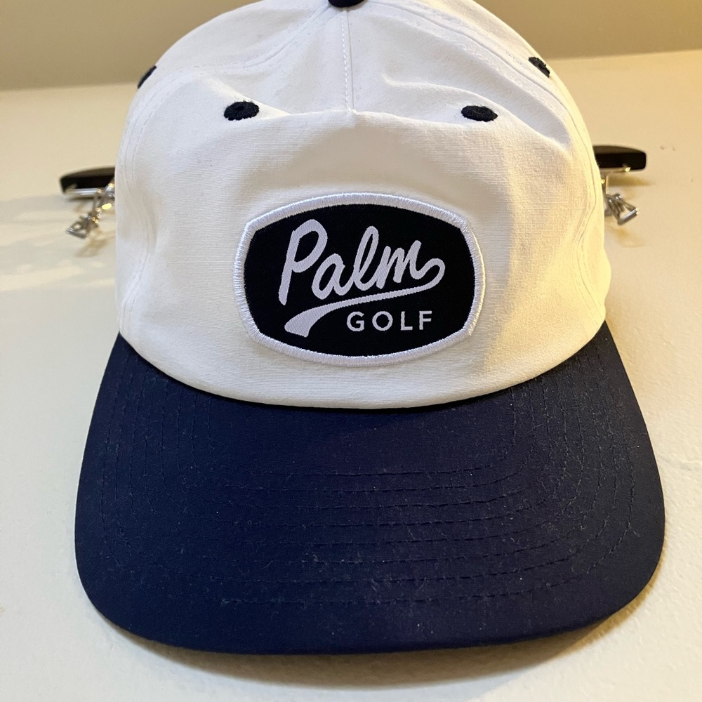 Men’s Palm Golf Co. SnapBack Golf Hat - Two-Tone White and Navy